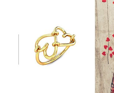 Valentine gold rings for women